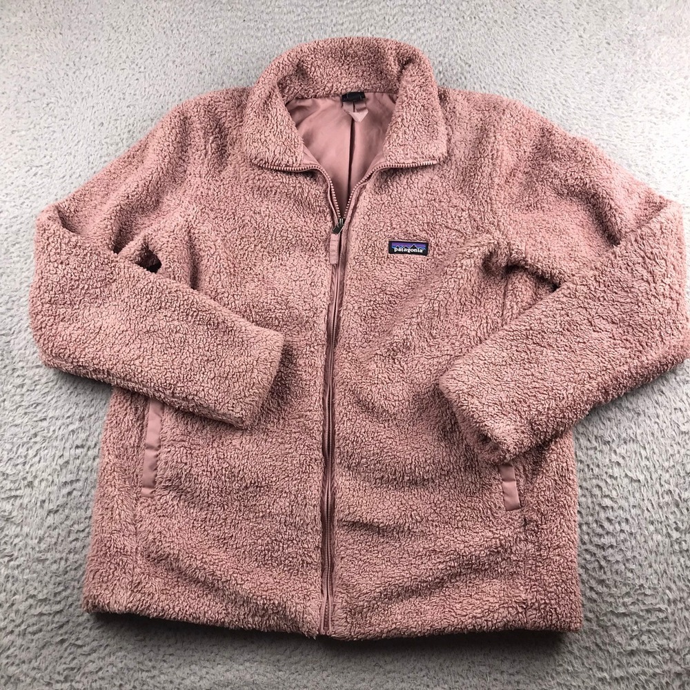 Patagonia Los Gatos Full Zip Fleece Jacket Womens L Dusty Pink Sherpa